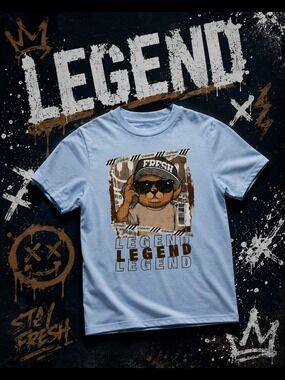 Legend Graphic Tee Kids Light Blue